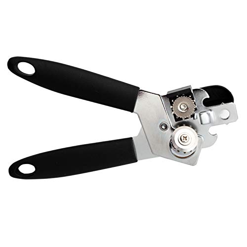 Home Connection 830040 22.5x6.5x6.5cm 3 in 1 Multifunctional Stainless Steel Can Opener,Black