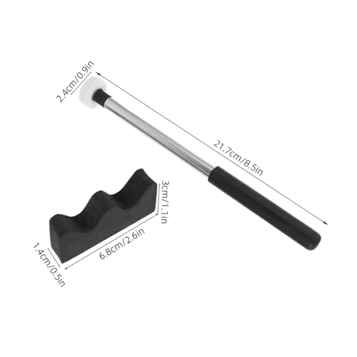 Abaodam 2 piezas de baquetas portátiles: mango metálico y cabeza de fieltro, accesorios ligeros para batería y percusión, para niños, niñas y adultos, ideales para tongue drum miniatura 2