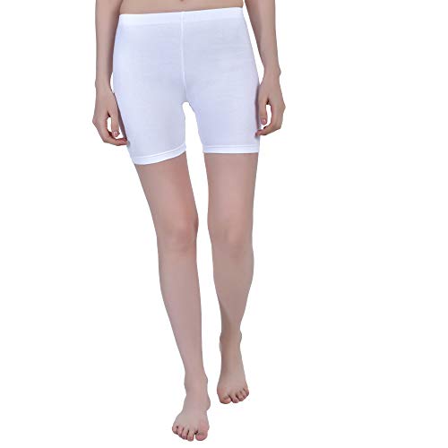 Aimly Short feminino elástico de algodão para ciclismo, academia, ioga, comprimento até o joelho, pa