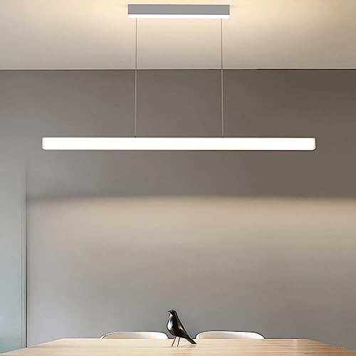 Lámpara colgante moderna LED lineal de tira larga para techo de comedor 3