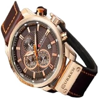 ساعة رجالي شمواه ذات تصميم أنيق مناسبة لجميع المناسبات تناظري بمينا أسود