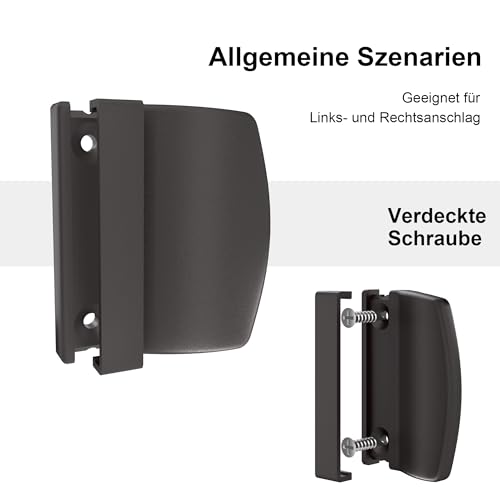 AwmnSrman Balkontürgriff Außen Braun, Türgriff Balkontür Außen Vielseitiger Kunststoff Türgriff für Balkon Terrassentür Griff incl. Schrauben