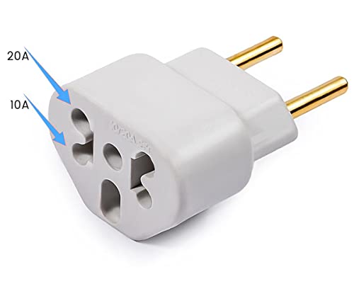 Complete Store Kit com 03 Adaptadores De Tomada Plug Para 10a e 20a Até 250v T Bob Love - Plugue Biv