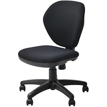 Officecom WORKS-CHAIR-BK Office Chair, Desk Chair, Compact, Elbowless, Black