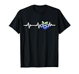 Divertida ropa Blueberry Heartbeat Lover Camiseta