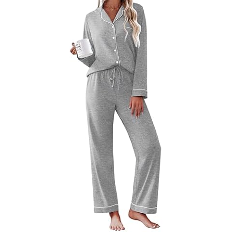 Ekouaer Cotton Long Sleeve Pajama Set Cover