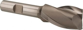 Hertel High Speed Steel, Bright/Uncoated, Square End Mill, 29/32" Dia, 1-1/2" LOC, 1/2" Shank Dia, 2 Flute, 3-1/2" OAL, 30 Helix, Right Hand Cut