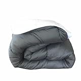  Edred�n bicolor ABEIL - 140 x 200 cm - Blanco y gris