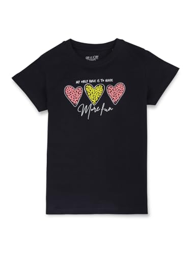Image of Gini & Jony Girls Printed Cotton Round Neck Half Sleeve Knits Top