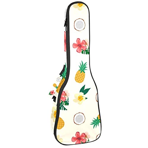 Housse pour ukulélé jaune ananas rouge crème fleur 10 mm rembourrage épais 53,3 cm sac de transport avec sangles… - Les Beatles, Paul McCartney, John Lennon, RIngo Starr, George Harrison Housse pour ukulélé jaune ananas rouge crème fleur 10 mm rembourrage épais 53,3 cm sac de transport avec sangles…