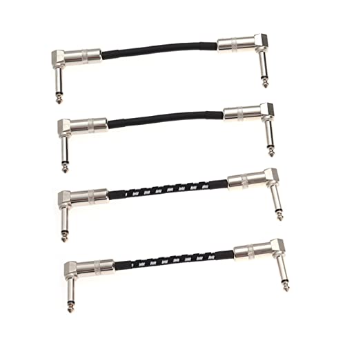 Câble patch pour guitare basse et ampli de 15 cm avec jack coudé Yardwe lot de 4