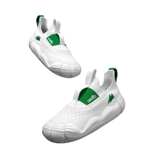 Image of ARETTO Expanding White Kids Shoes for Growing Feet - Boys & Girls Footwear, Baby Girl Shoes, Sneakers for Boys, Baby Shoes & Comfortable Shoes for Kids | Age 1-9 Years