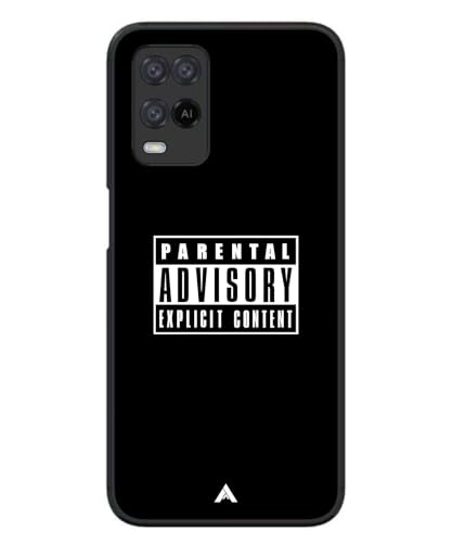 Image of Premium Explicit Case for Oppo A74 Soft-Touch Metal TPU Back Cover, Shockproof, Designer, Aesthetic Mobile Phone Case (Glossy Finish)