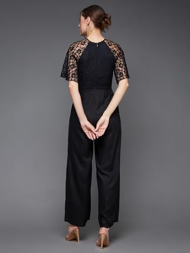 Image of Miss Chase Women's Self Design Cut-Out Georgette Jumpsuit