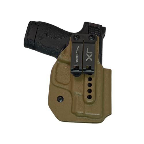 JX Tactical - Original Fat Guy Holster - IWB - Right Hand Draw - Compatible with S&W M&P Shield 3.1" Barrel w/Monoblock - Optic Ready - Coyote Brown - Made in U.S.A