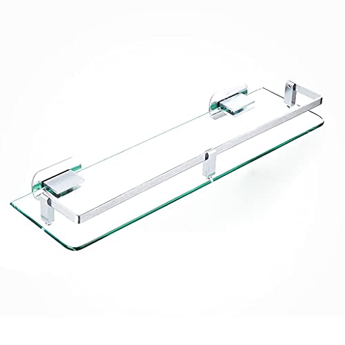 Estante de vidrio para baño sin espacio balda de cristal templado rectangular 6mm 2