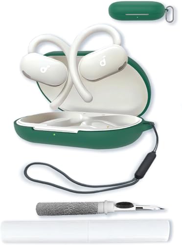 Anker Soundcore V20i�Ή��V���R���P�[�X �L�[�`�F�[���A�N���[�j���O�L�b�g�A�X�g���b�v�t���\�t�g�ی�ϏՌ��J�o�[ Anker Soundcore V20i�I�[�v���C���[�w�b�h�t�H���p �O���[��