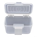 Scatola porta esche vive in acciaio inox con coperchio ventilato per lombrichi per l'organizzazione di attrezzi da pesca d'acqua dolce, 6 x 5,5 cm