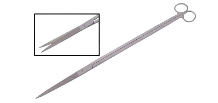 Professional 14 inch Straight Blade Aquarium Scissors Forceps, Fish Tank, Plant Maintenance Tool