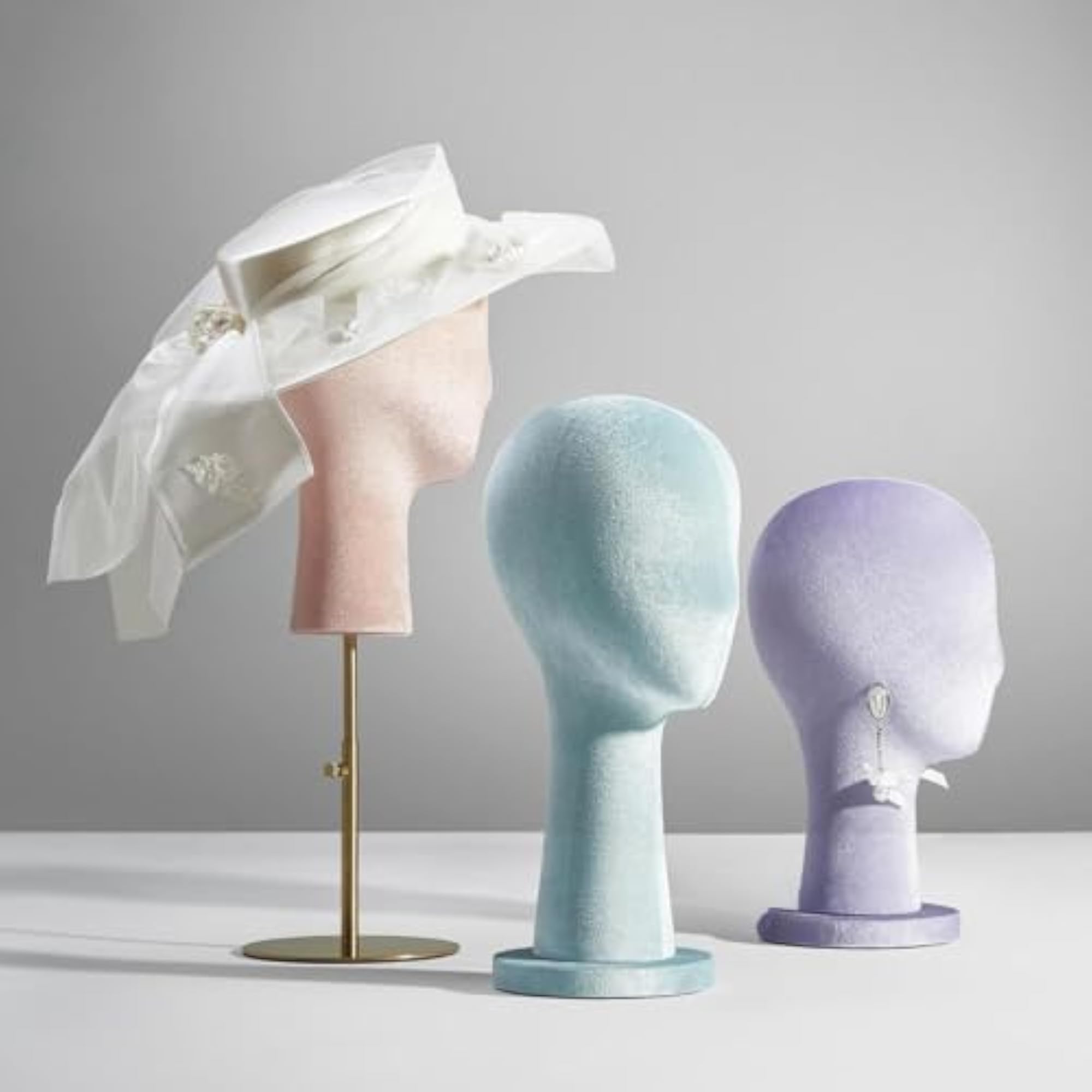 Hat Display Stand Mannequin Head Model for Business and Personal Use, Blue