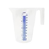SKINNYBUNNY Plastic Measuring Cup with Spout and Handle Grip, Graduated Measuring and Mixing Pitcher