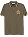 VERSACE JEANS COUTURE Olive Mens Slim Fit Polo Shirt with Gold Trim-M