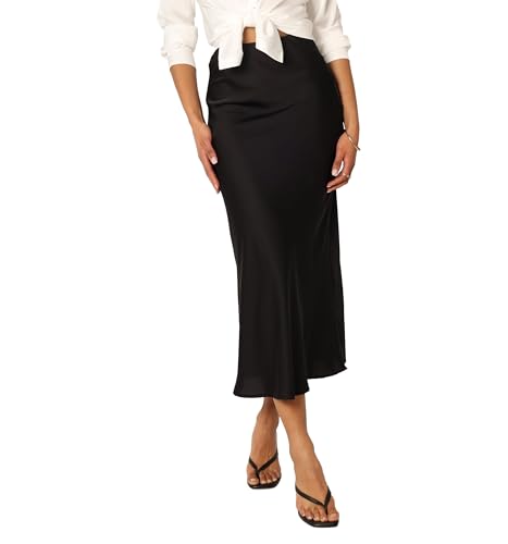 Image of Petal & Pup Women's Nellie Satin Midi Skirt