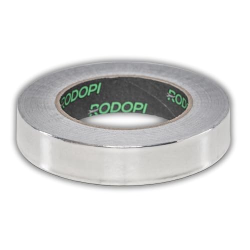 RODOPI Alu Klebeband 25mm 50mm 75mm 100mm Hitzebeständiges Klebeband 50m Aluminium Klebeband Gewebe verstärkt Aluband wasserfest Alu Dichtband extra stark