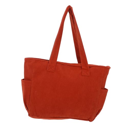 Sac fourre-tout bandoulière toile orange pour le travail, les trajets urbains et les voyages