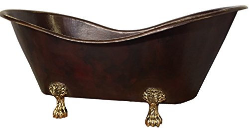 Mexican Copper Hand-Hammered Clawfoot Bathtub 67
