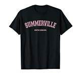 Pink Summerville South Carolina SC Varsity Style Summerville Men Women Kids T-Shirt