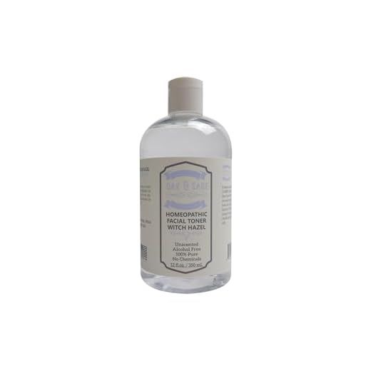 Oak & Sage Facial Toner Witch Hazel - 12oz Astringent, 100% Pure, No Alcohol, Unscented, No Additives - Perfect for Essential Oil Needs