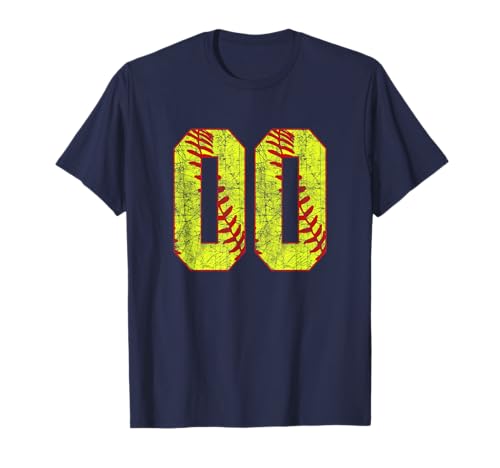 Softball #00 Fastpitch Softball Mom Number 00 Player T-Shirt