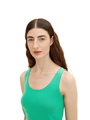 TOM TAILOR Damen 1036260 Basic Top, 31032 - Vivid Leaf Green, L – Ansicht 4