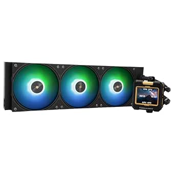 Thermalright FW360 Black ARGB CPU Water Cooler with 3 PWM Fans and 2.4in LCD Display