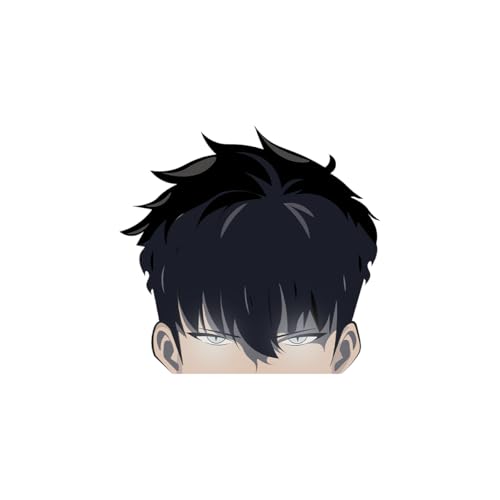 Image of Solo Leveling Peeker Anime Manga Decal Water Resistant Sticker Indoor Use Ideal for Laptop Window (Sung Jin-Woo Peeker)