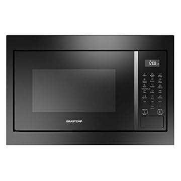 Micro-ondas Brastemp de Embutir 32 Litros Preto com 18 Receitas Pré-Programadas e Design Sofisticado - BM146AE 110V