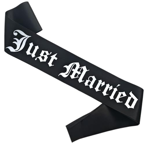 Écharpe Just Married cadeau lune de miel pour couple gothique Mr Mrs Magnusson's Garden