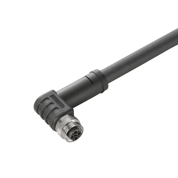 Conector M12 hembra con cable de 10.00 m para proteger conexiones con toma PE