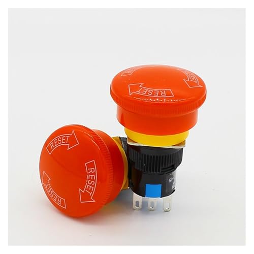 Bouton d'arret d'urgence etanche 16mm avec connecteur Weather Pack haute resistance