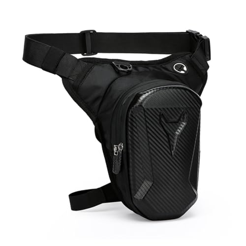 Image of STHIRA Motorcycle Waist Drop Leg Bag -Waterproof Hard Shell Storage Bag Double Layer Zippered Waist