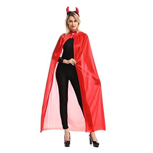 Capa sin Cuello Unisex para Adulto y Adolescente, Capa Rojo Negro para Disfraces de Vampiro de Halloween, Carnaval y Superhéroe, Dos Tallas 90cm y 140cm (90CM, Rojo)