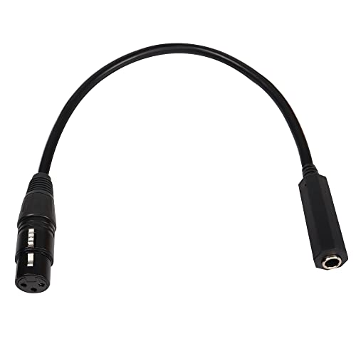 QIANRENON XLR Female to 1/4 Female Balance Cable Adapter TRS 6.35mm to XLR 3 Pin Mono Audio Connect Convert Interconnect Cable 36cm/14.2in