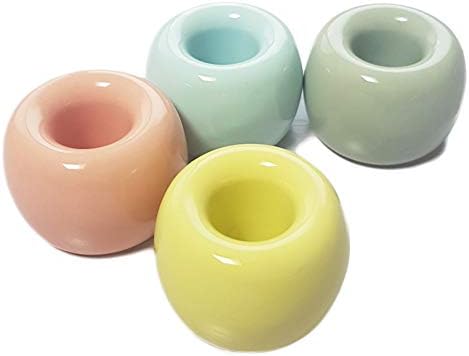 Ceramics Toothbrush Holders Tooth Brush Stands 4 Pcs (Set A)