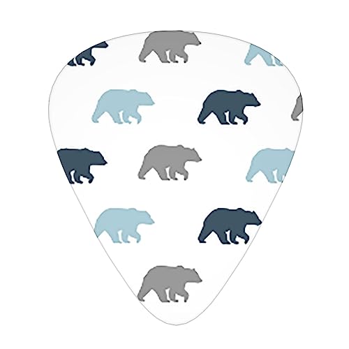 ベアウォークスレートグレイ氷河 ギターピック Guitar Pick 12枚セット ティアドロップ型 エレキギター/アコースティックギター/クラシックギター/ベース等の練習に最適な12枚セット