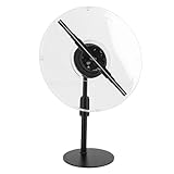 Bewinner 9,1-Zoll-3D-Hologramm-Lüfterprojektor, WiFi-Fernbedienung, App-PC-Steuerung, 1024 X 234 LED, Holografisch, Werbedisplay für Einzelhandelsgeschäfte, Bars, Veranstaltungen (EU-Stecker)