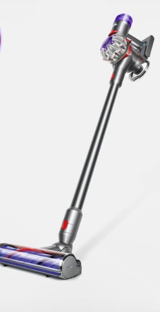 Image of Dyson V7 Advanced Cordless Stick Vacuum Cleaner - Silver - Light Weight and to Clean up high, Battery Operated, Portable, Carpet and Hard Floor Cleaning + USB A to C Cable