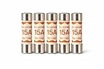Pulsefuse® Assorted Plug Fuses - 1A, 2A, 3A, 5A, 7A, 10A, 13A, 15A, 20A Amp for UK 3-Pin Plugs, Sockets & Appliances | BS1362 Compliant (5 pack - 15A)