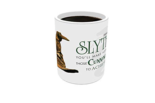 Morphing Mugs Harry Potter - Slytherin - Hogwarts Sorting Hat Quote - One 11 Oz Color Changing Heat Sensitive Ceramic Mug – Image Revealed When Hot Liquid Is Added! #TOP3