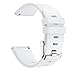 Produktbild TING529 Armband Kompatibel für Fitbit Versa,Weiches Silikon Uhrenbander Silikonband Uhrenarmband Verstellbarer armbänder atmungsaktiv Ersatz watchband Wristband Damen Herren (Weiß)